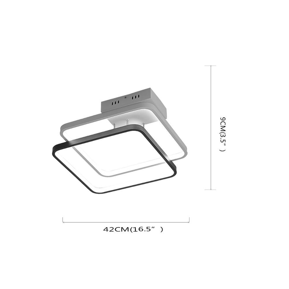 2 Square Flush Mount Ceiling Light Minimalist LED Light