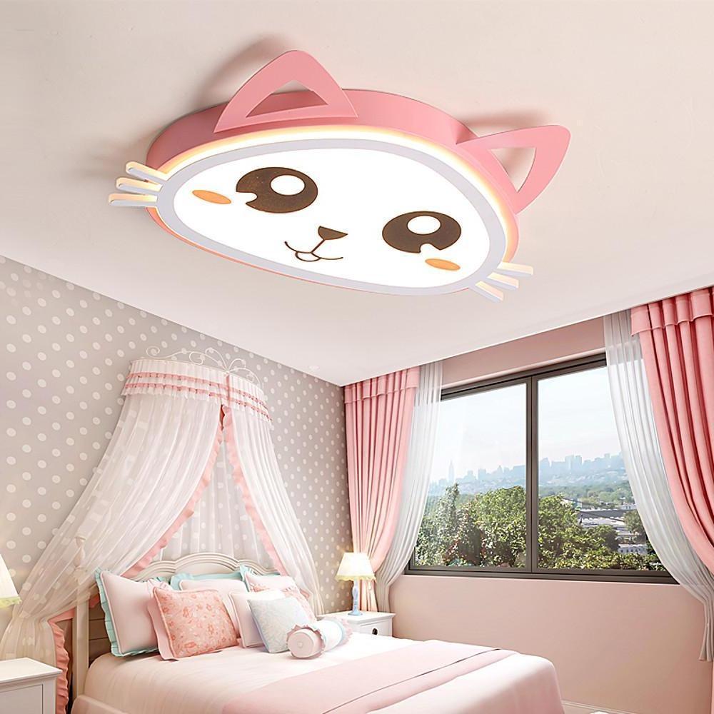 Kitten Bedroom Flush Mount Lighting LED Baby Kids