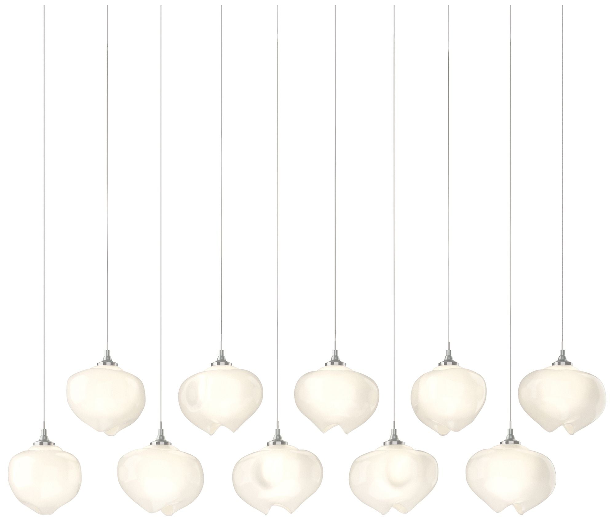 Ume 10-Light Rectangular Long Pendant with Frosted