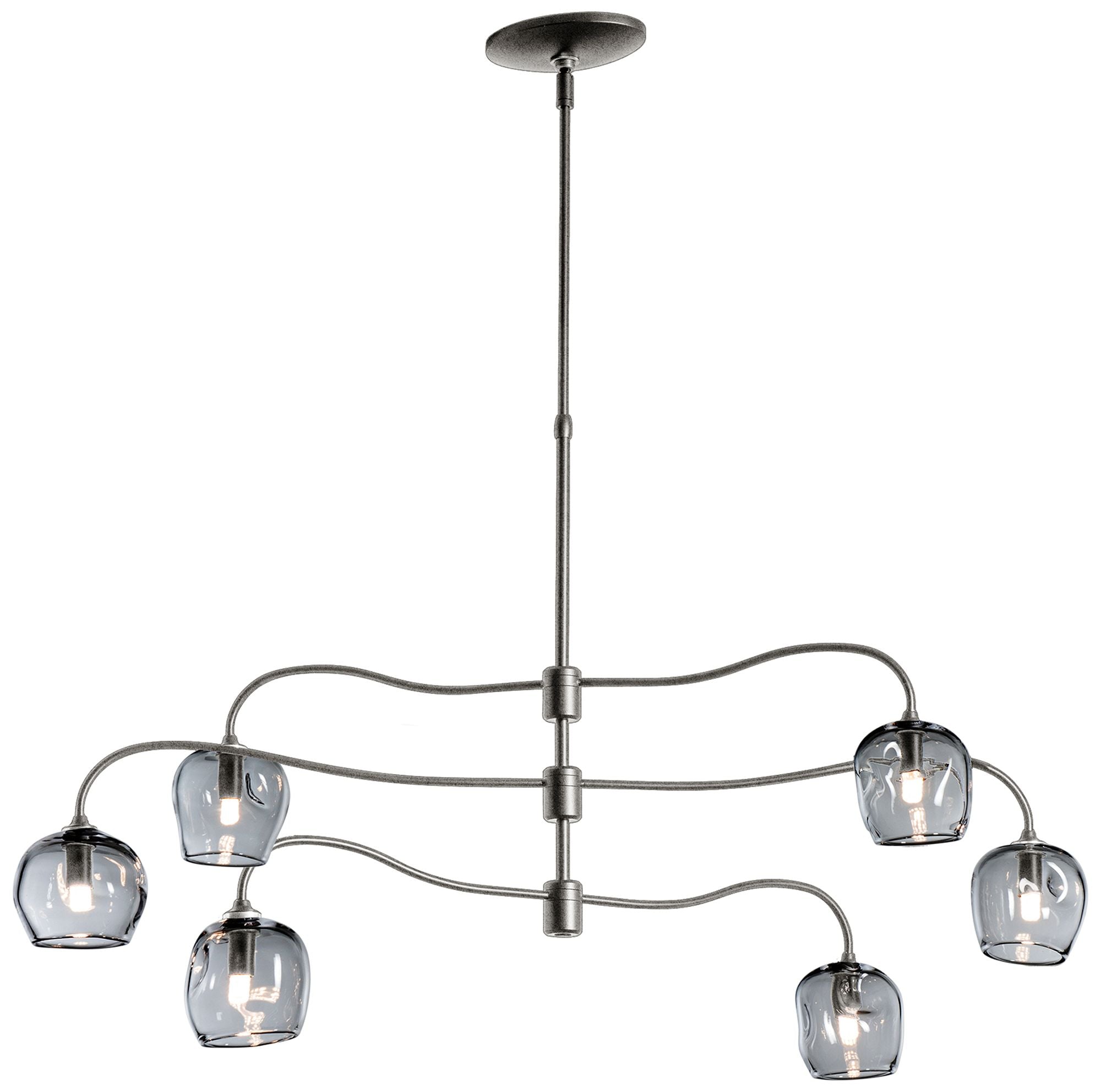 Ume 6-Light Iron Finish Cool Chandelier