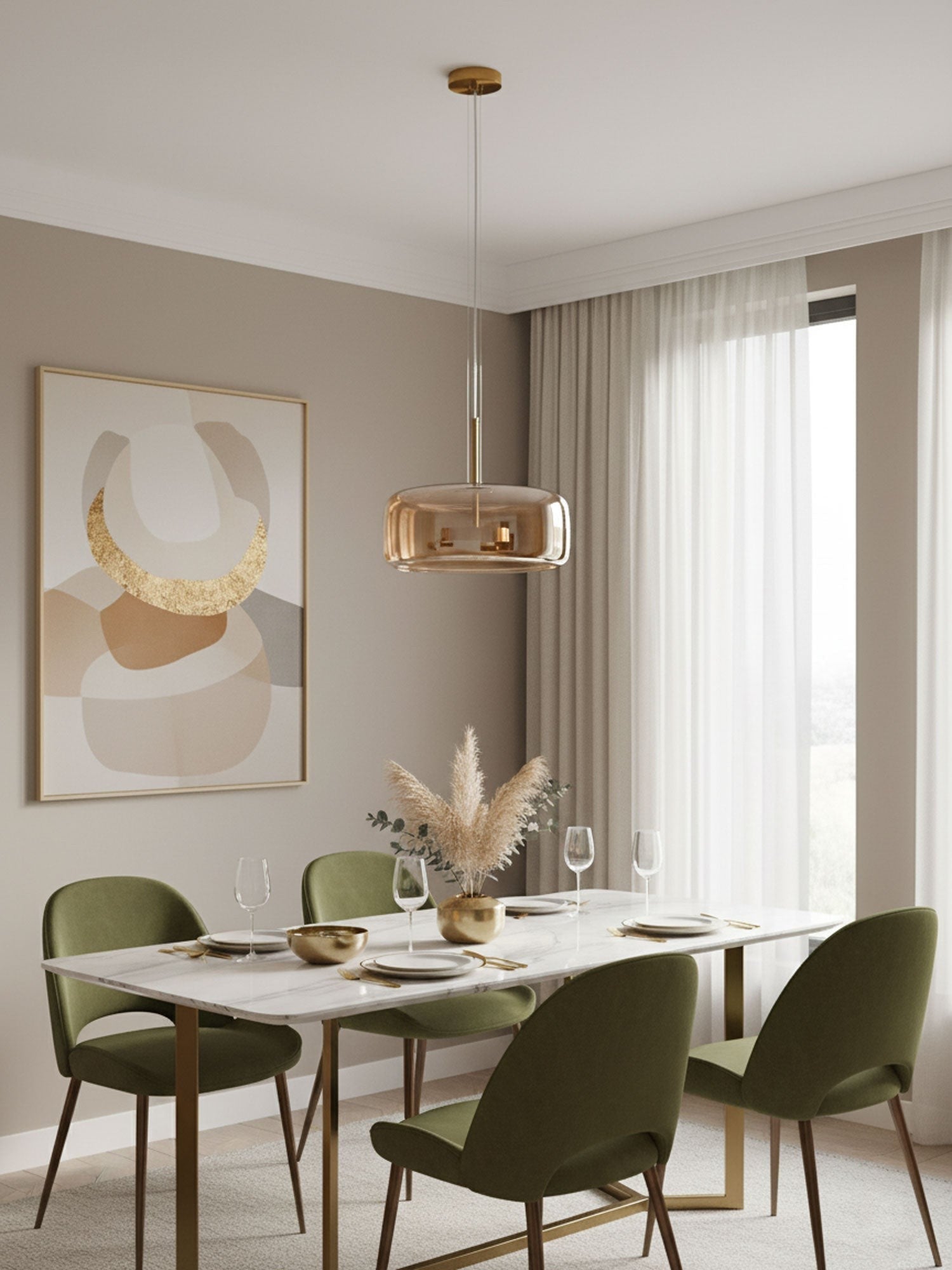 Urban Sphere Glass Pendant Light