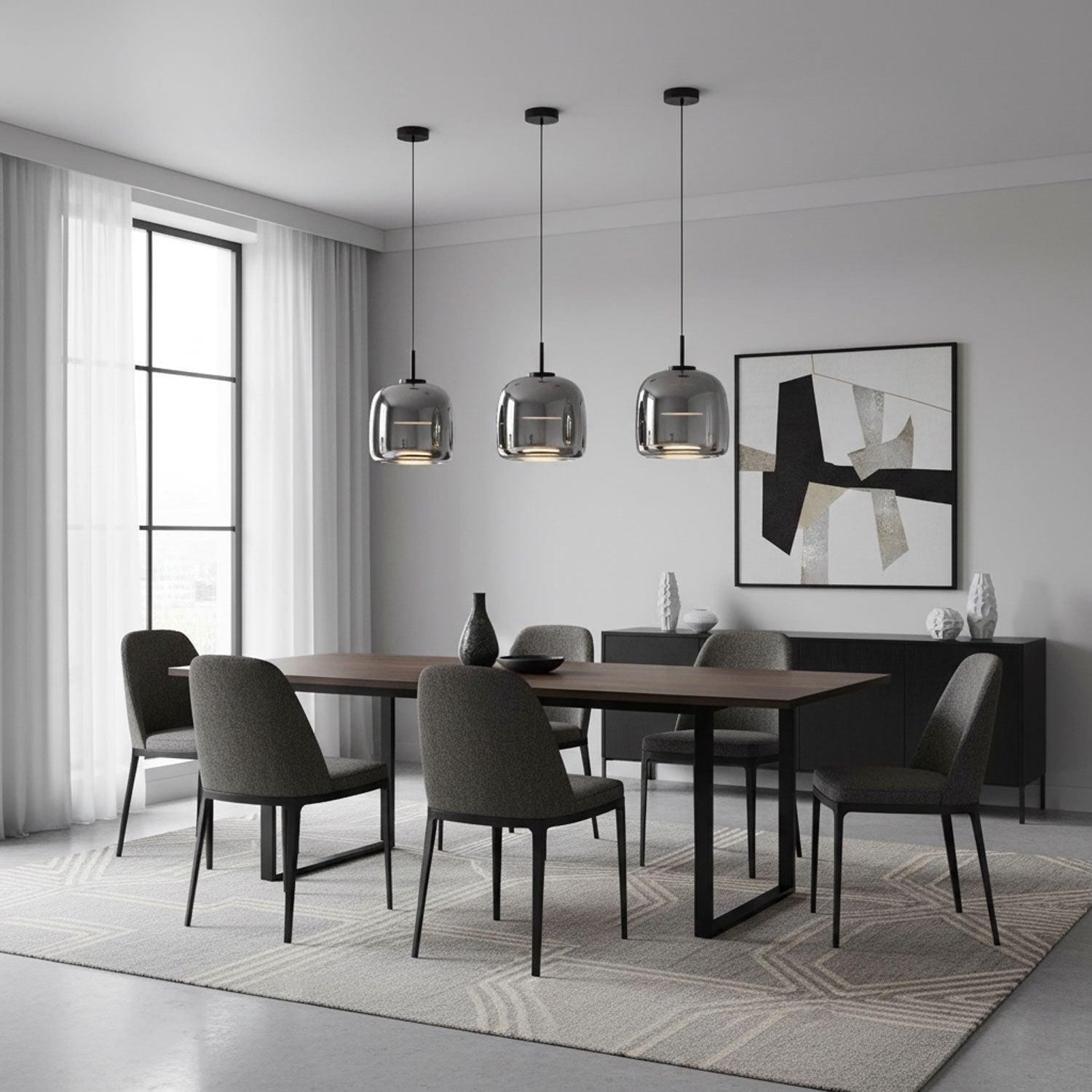 Urban Sphere Glass Pendant Light