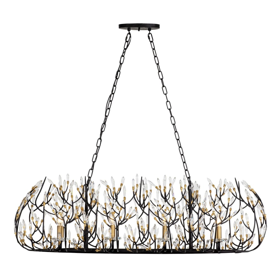 Bask 8-Light 48" Wide Crystal Linear Pendant