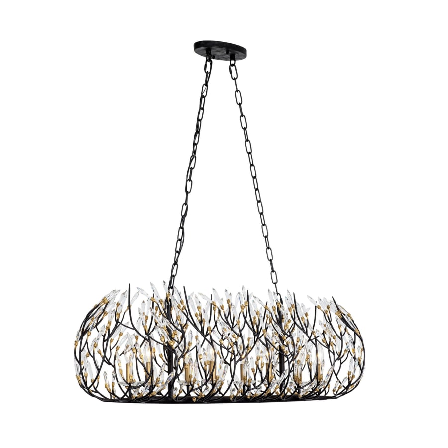 Bask 8-Light 48" Wide Crystal Linear Pendant