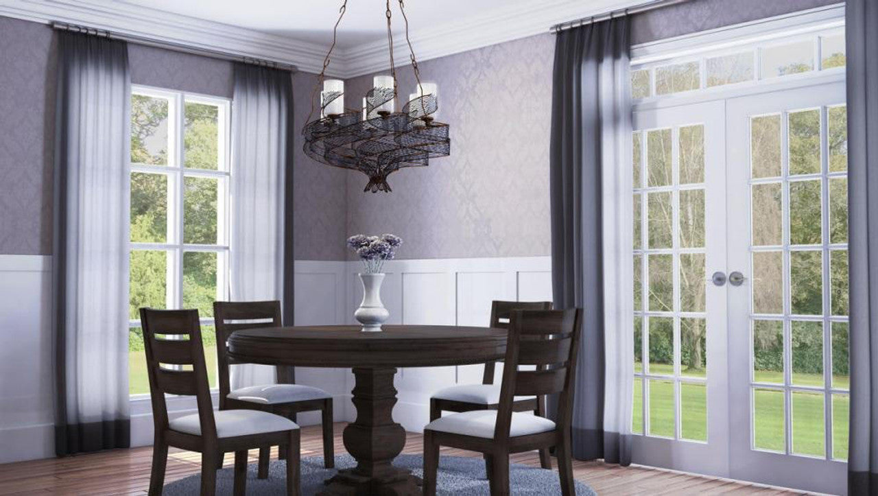 Flow Chandelier - Hammered Ore