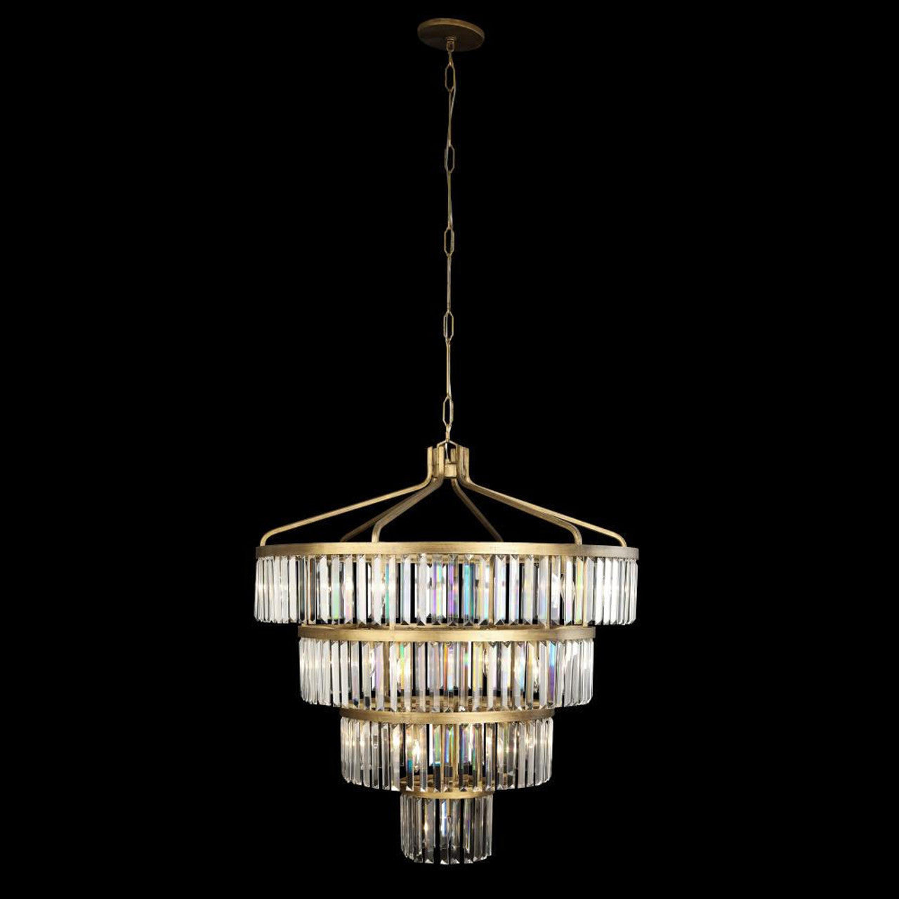 Social Club Four-Tier Chandelier - Gold