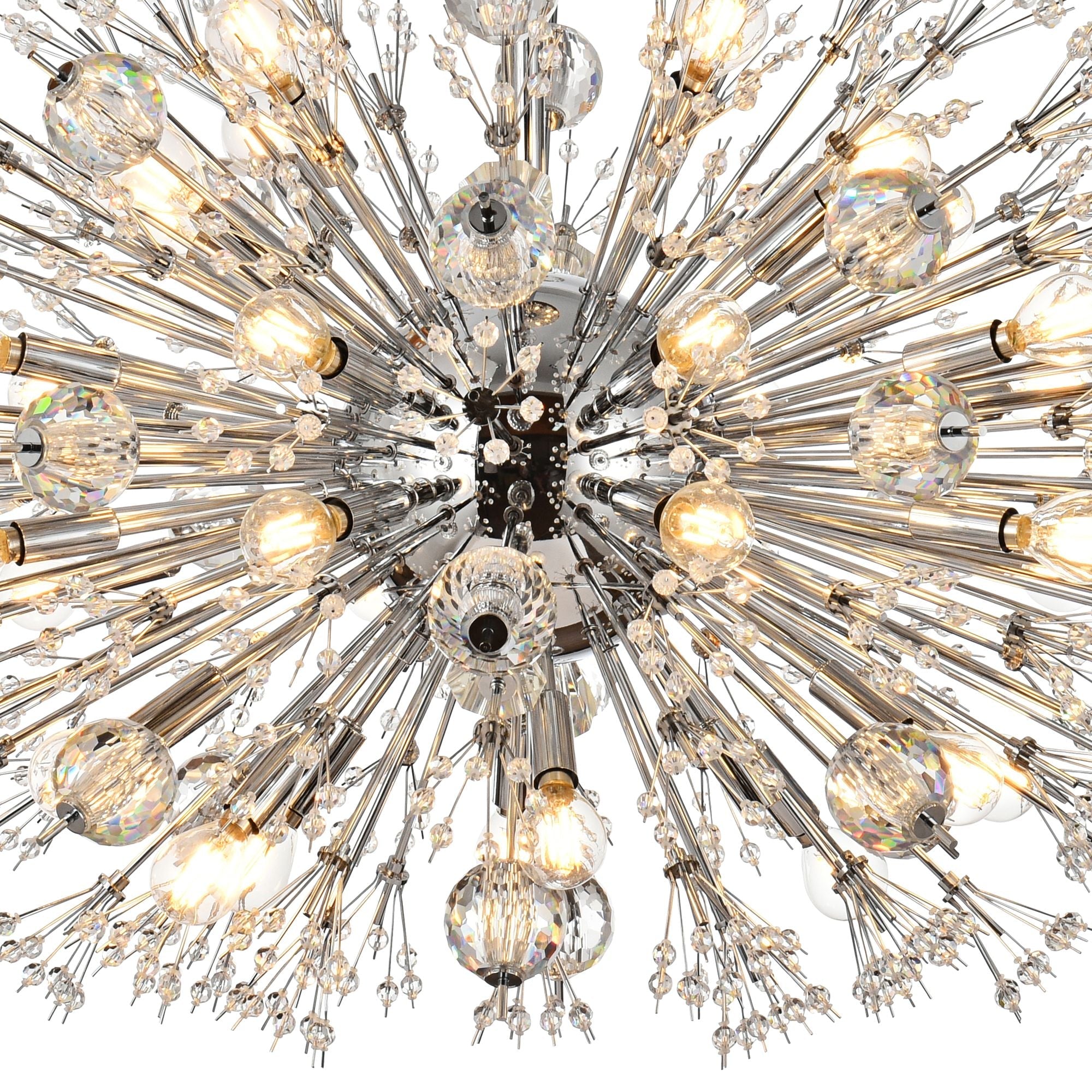 Vera 42" Crystal Starburst Oval Chandelier