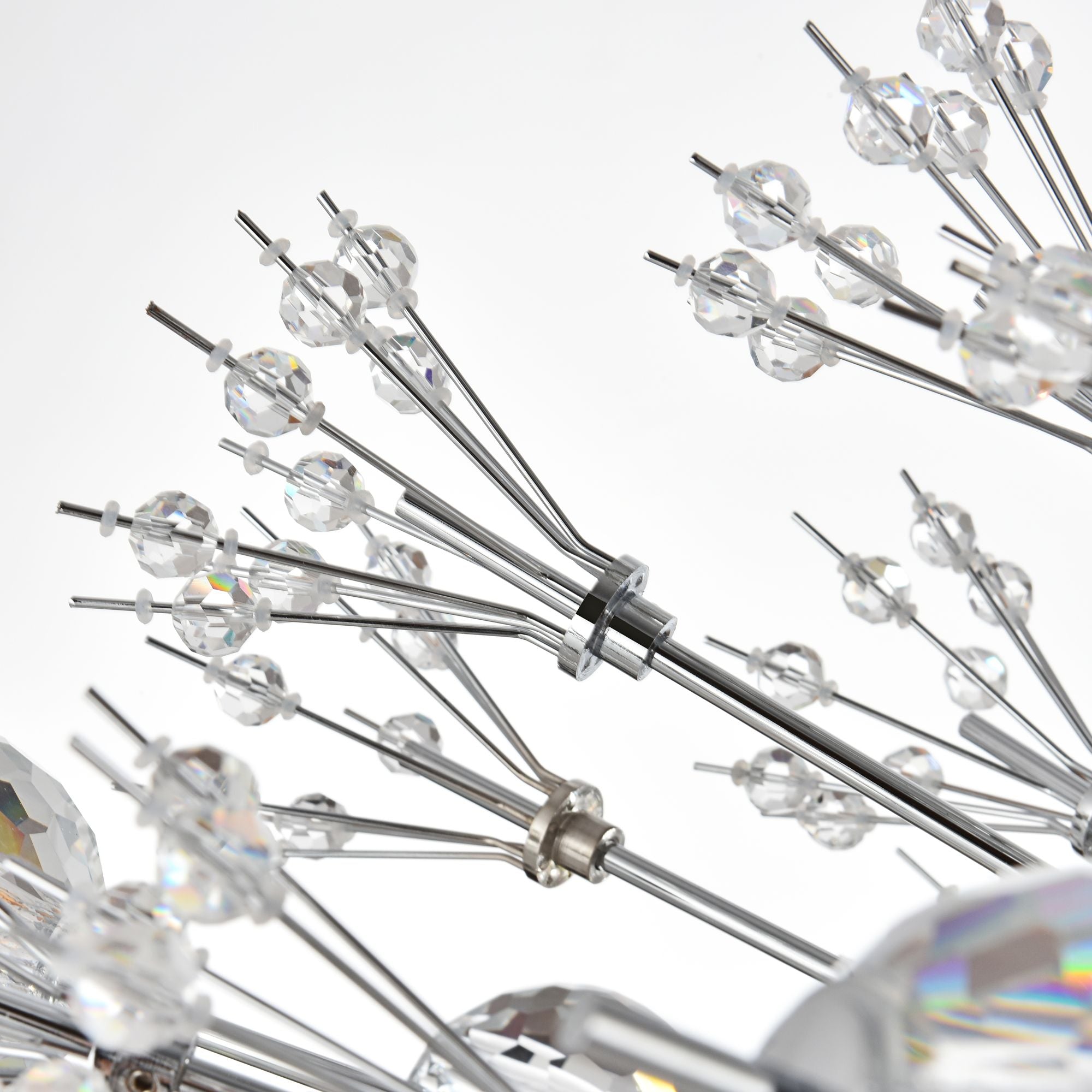Vera 42" Crystal Starburst Oval Chandelier