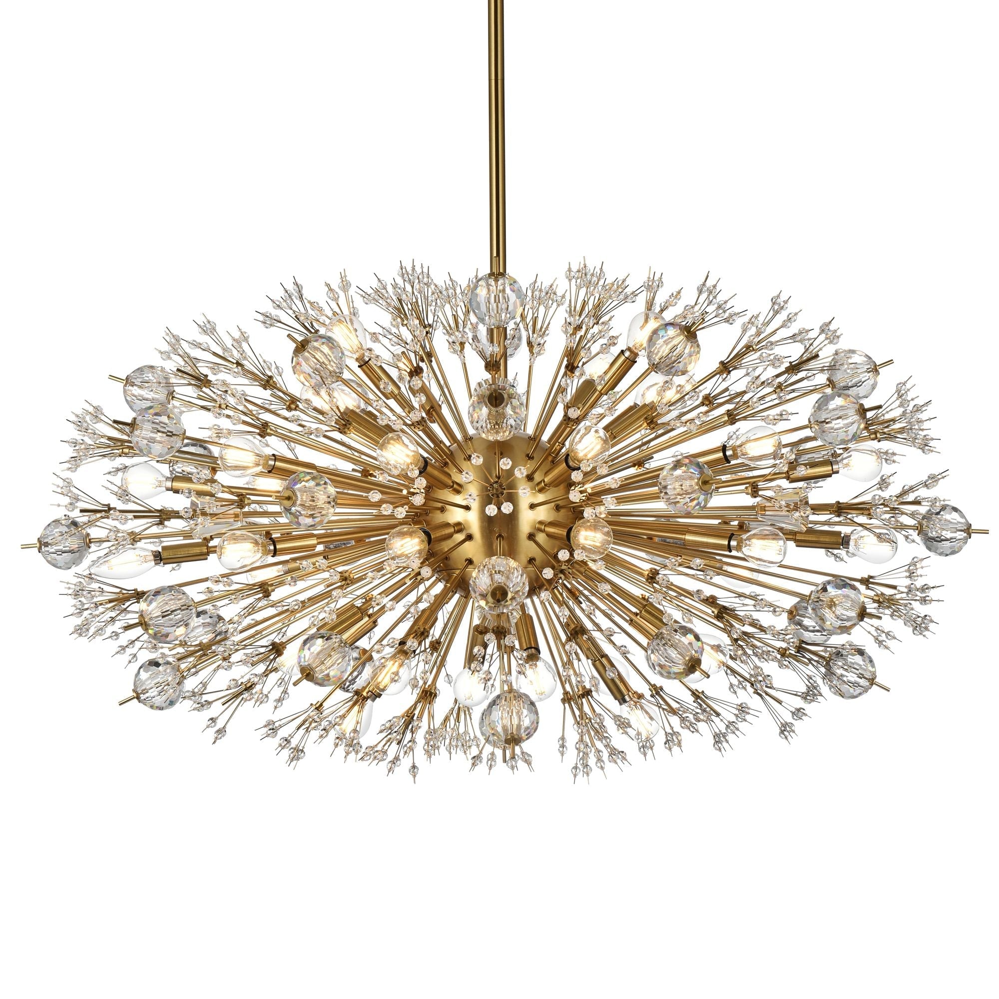 Vera 42" Wide Gold Metal 38-Light Starburst Chandelier