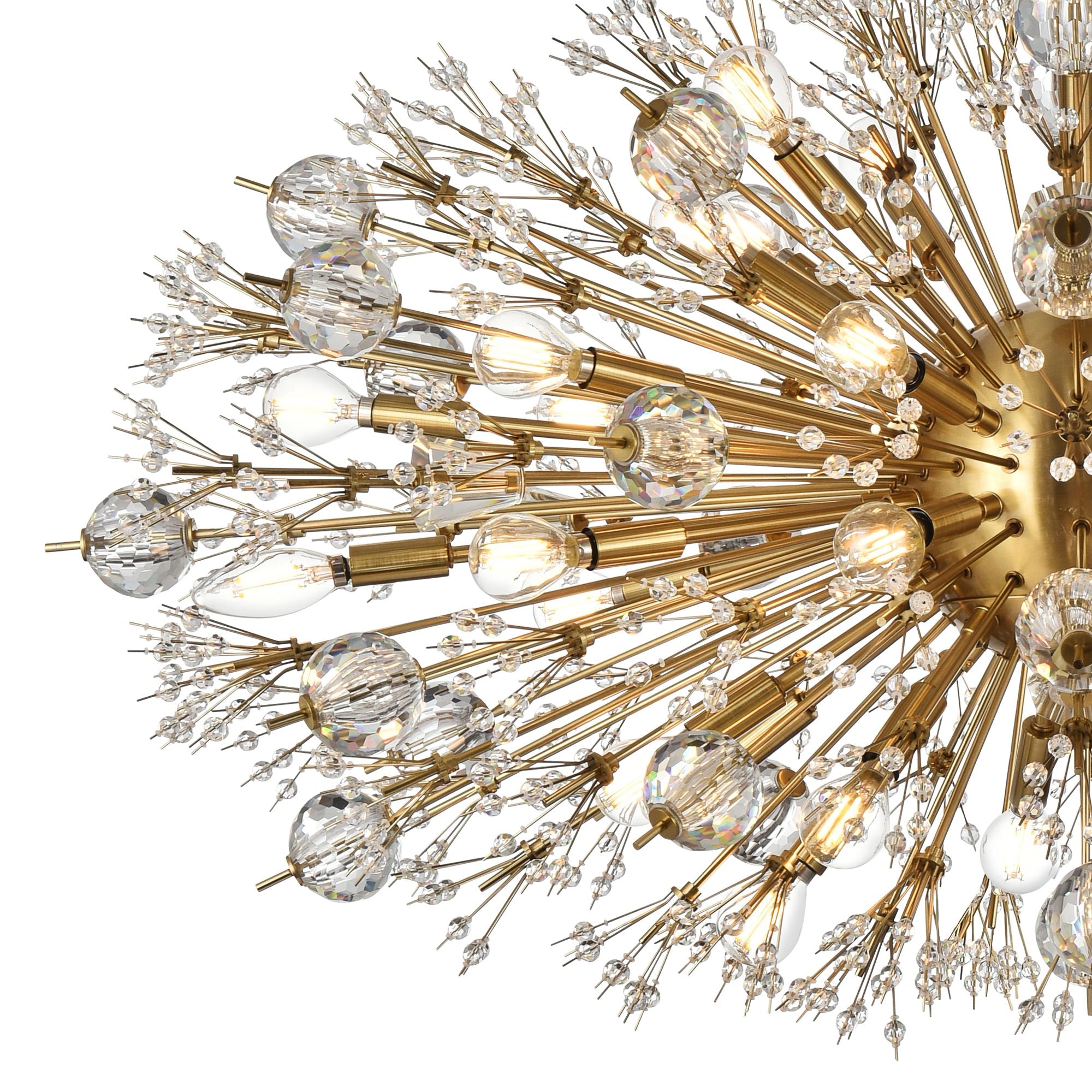 Vera 42" Wide Gold Metal 38-Light Starburst Chandelier