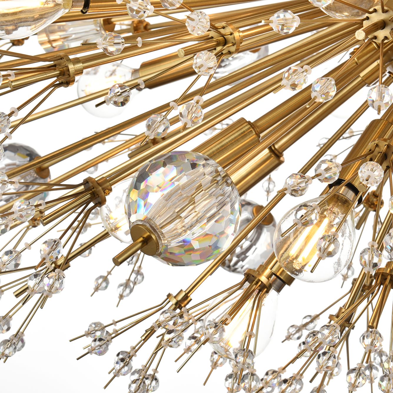 Vera 42" Wide Gold Metal 38-Light Starburst Chandelier