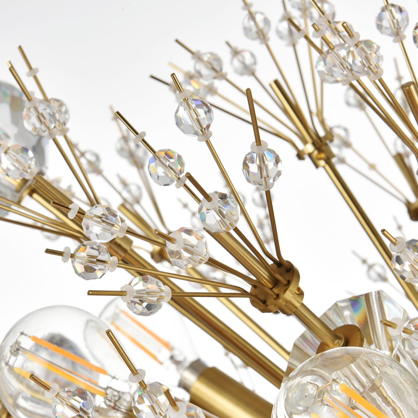 Vera 42" Wide Gold Metal 38-Light Starburst Chandelier