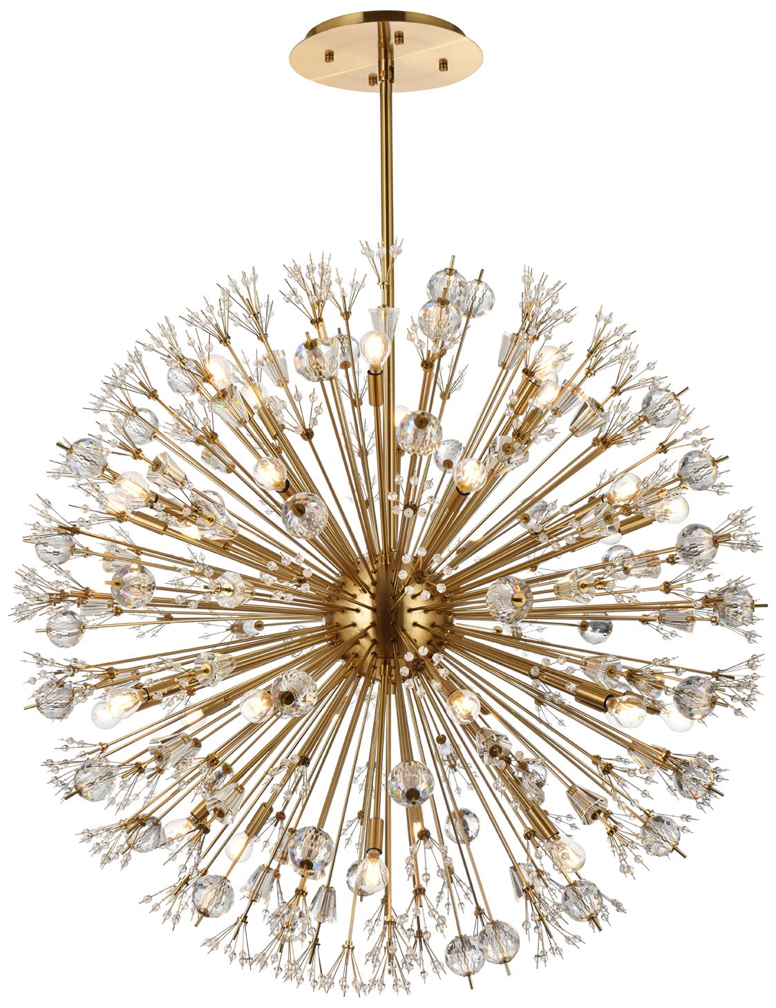 Vera 44" Crystal Starburst Round Chandelier
