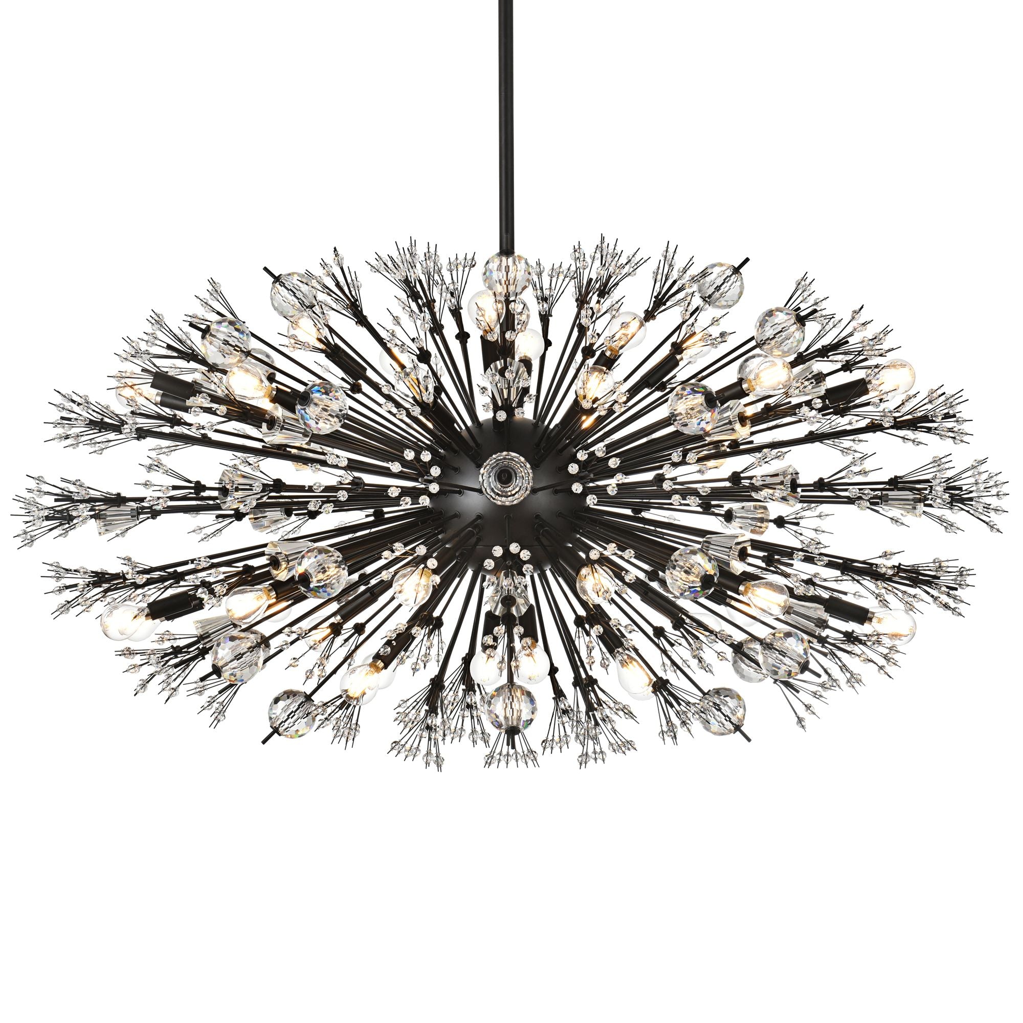 Vera 48" Crystal Starburst Oval Chandelier
