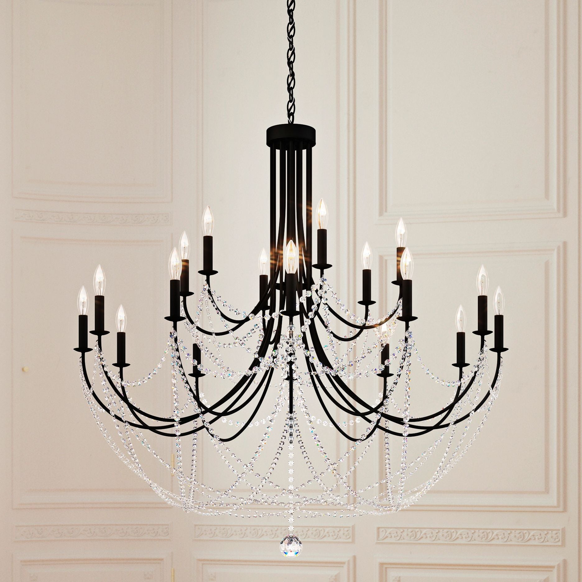 Verdana 42.5"H X 18-Light Crystal Chandelier