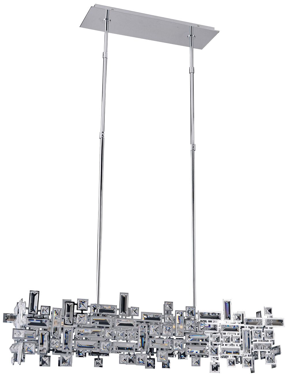 Vermeer 35"W Polished Chrome Kitchen Linear Pendant