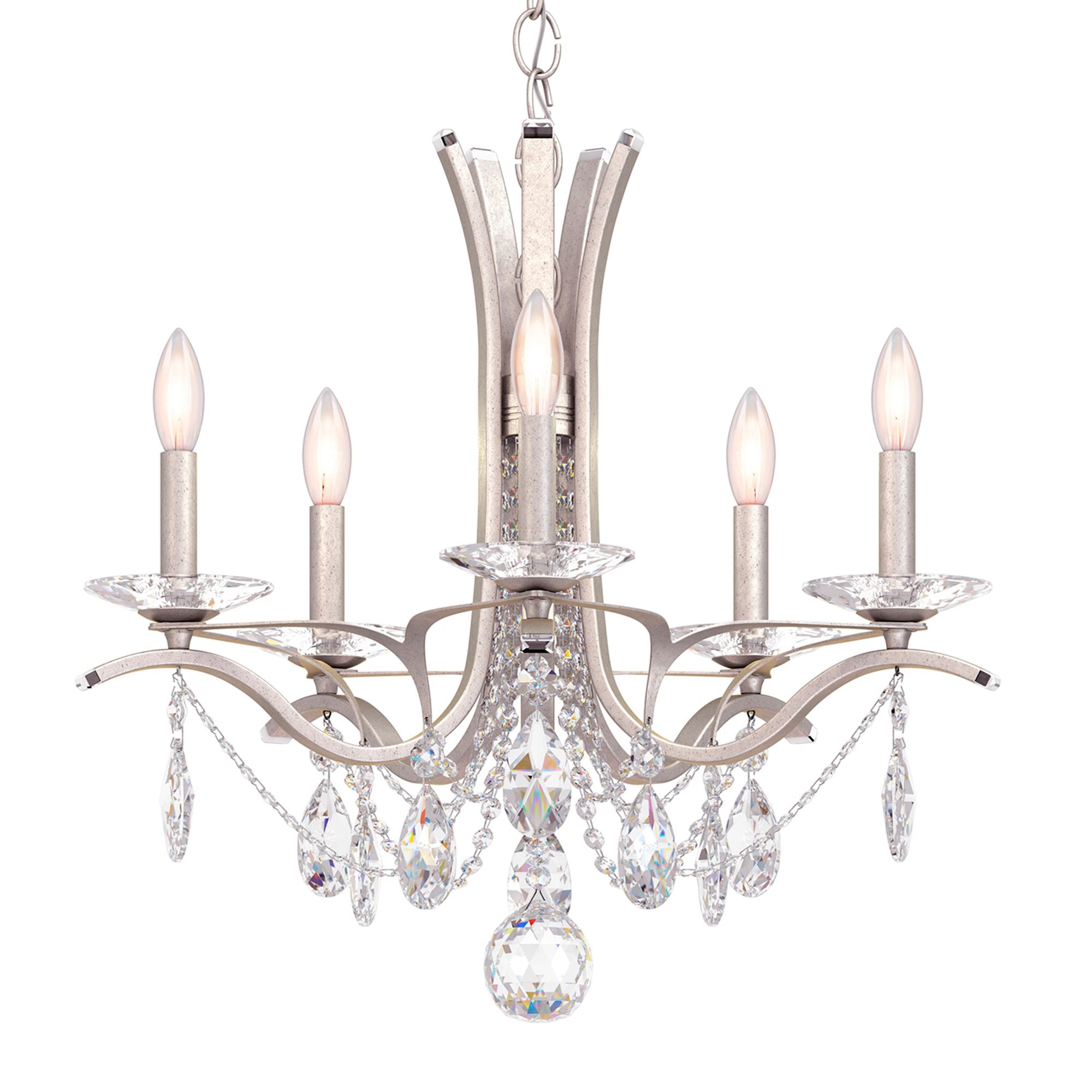 Vesca 20"H X 5-Light Crystal Chandelier in Antique