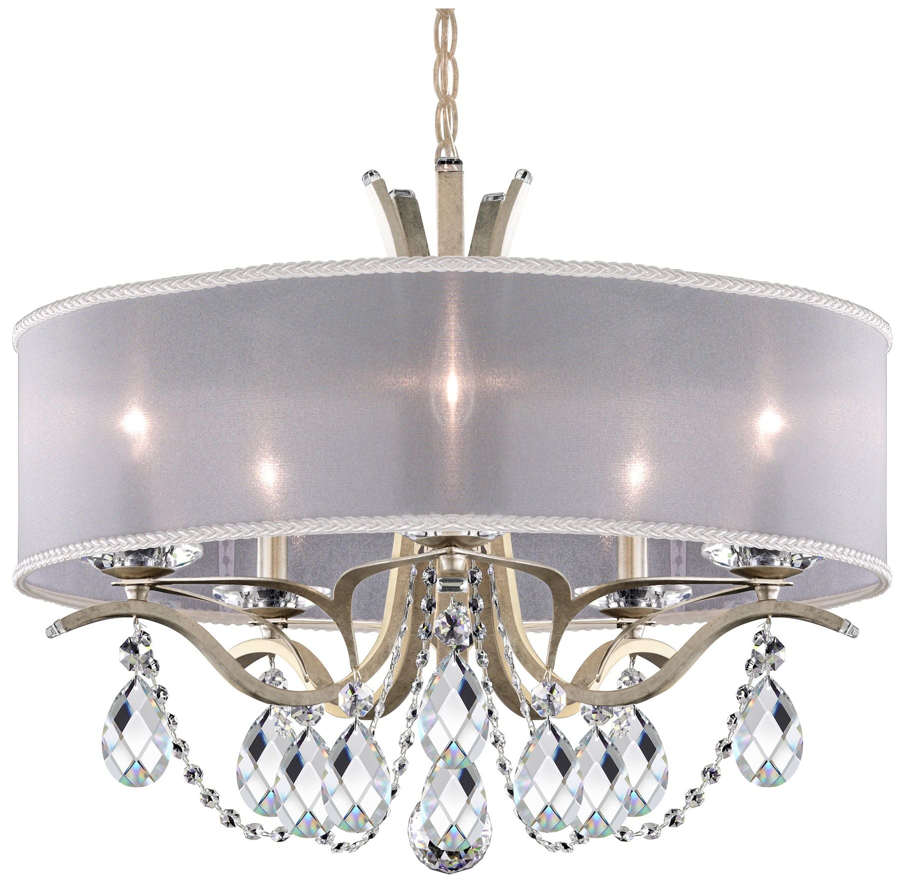 Vesca 20"H X 5-Light Crystal Chandelier in Antique