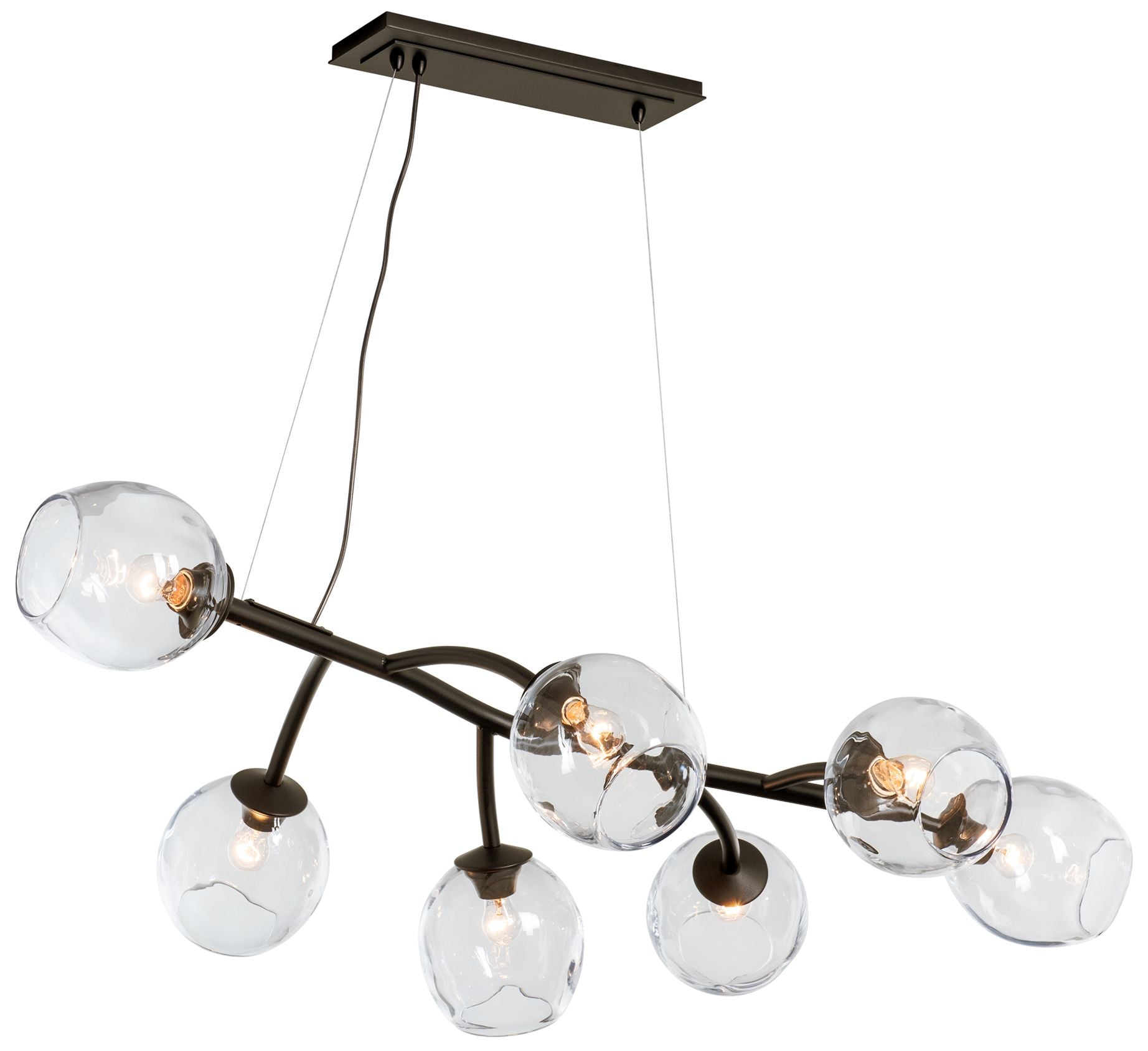 bronze chandelier shown as a main product image for open living spaces
