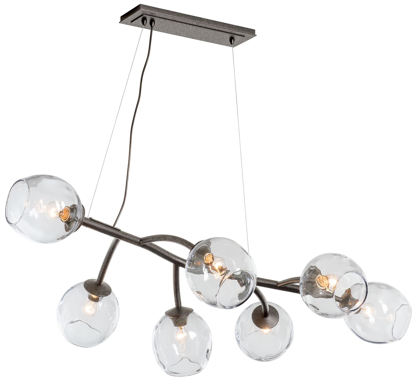 Vine Iron Finish Clear Simon Chandelier