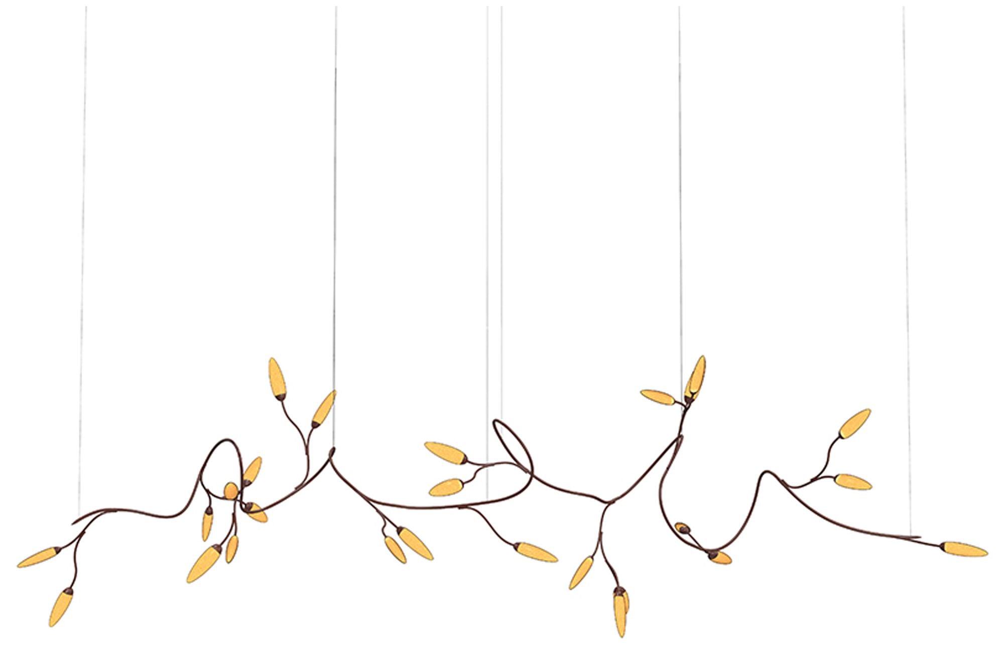 Vines Large LED Coffee Bronze Chandelier