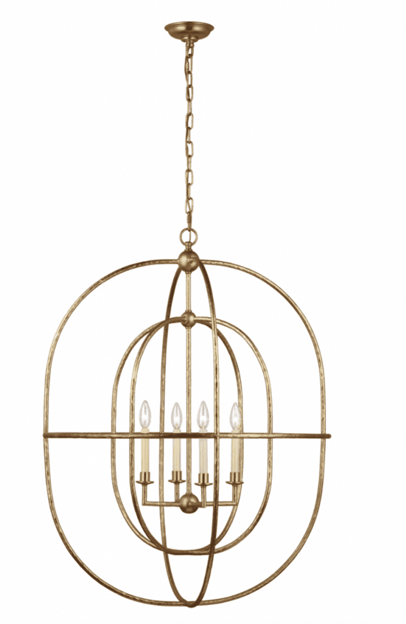 Kameron Chandelier, 10-Light, Warm Brass, 60"W AHXX9)