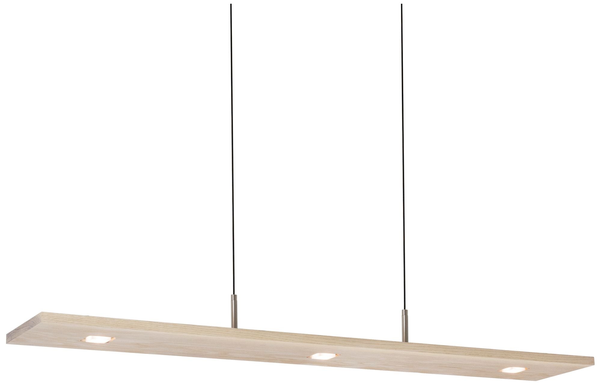 Vix 48" LED Linear Pendant White Washed Oak