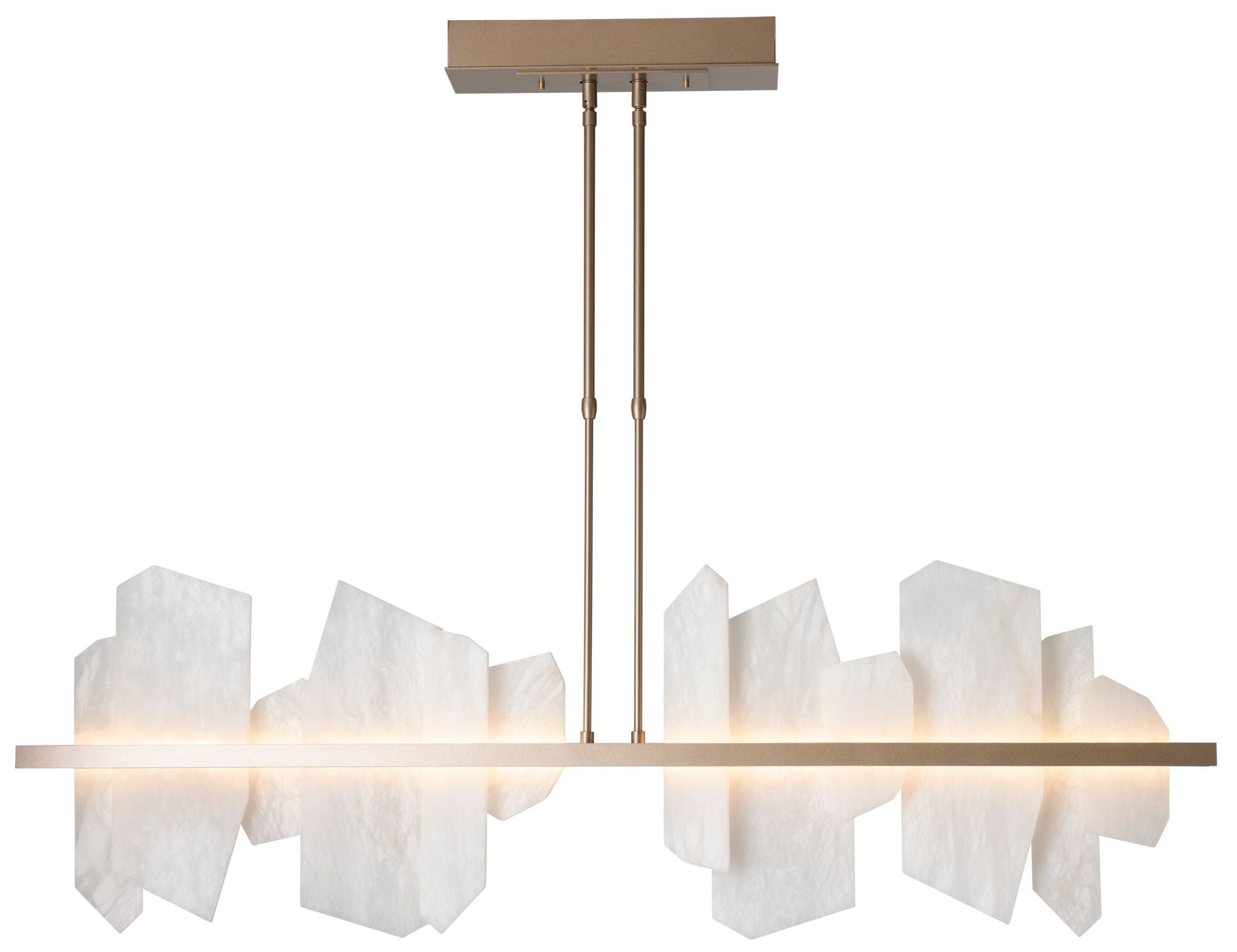 Volterra 51.9" Wide Vintage Platinum Linear Chandelier