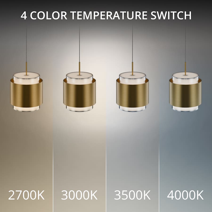 Banded 23" Wide LED Multi-Light Pendant