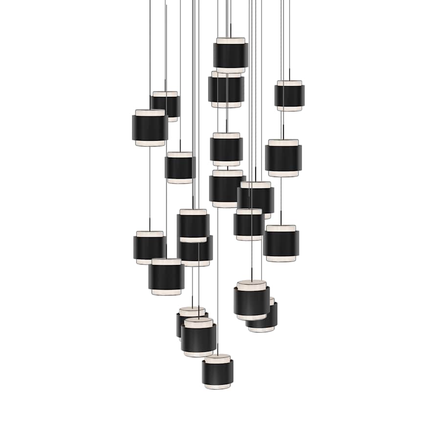 Banded 26" Wide LED Multi-Light Pendant