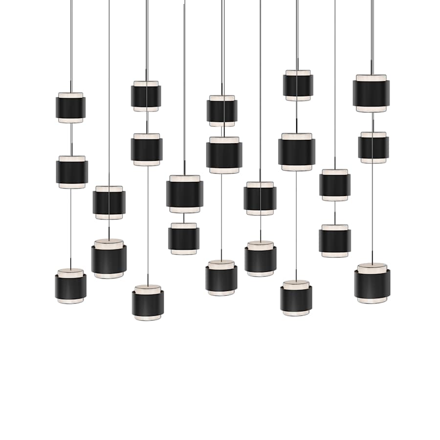 Banded 42" Wide LED Multi-Light Pendant