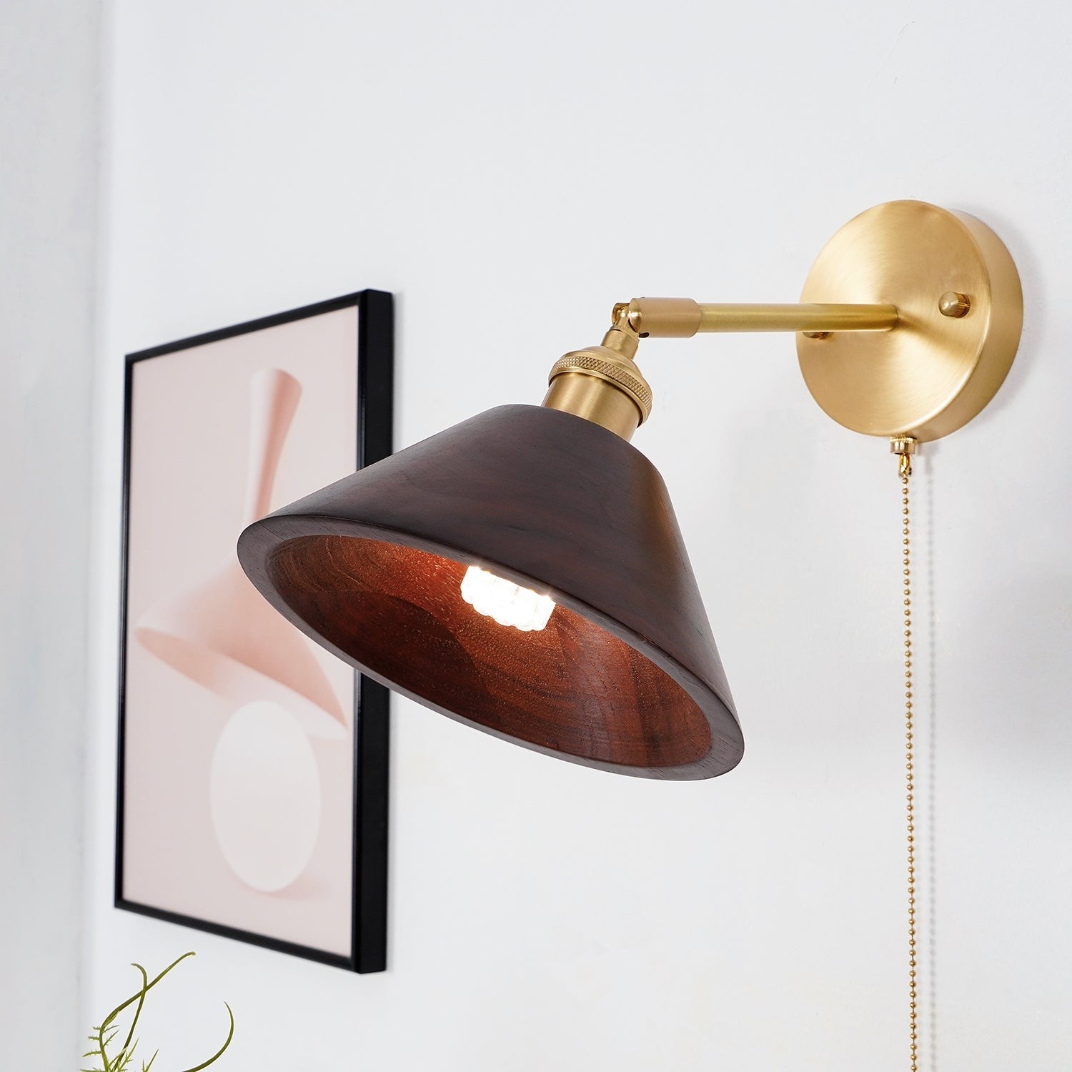 Walnut Glow Wall Lamp
