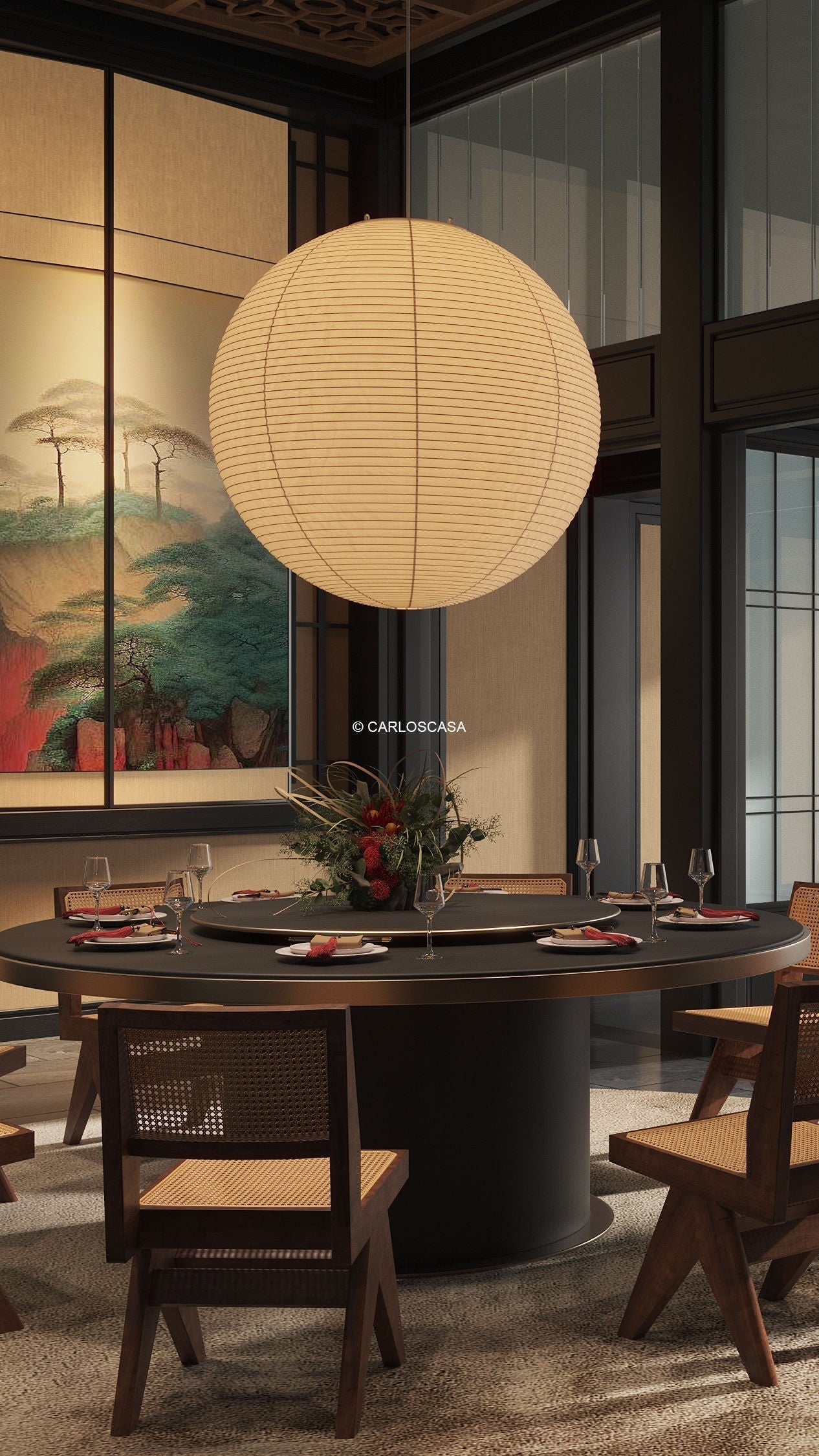 Washi Glow Paper Pendant Light