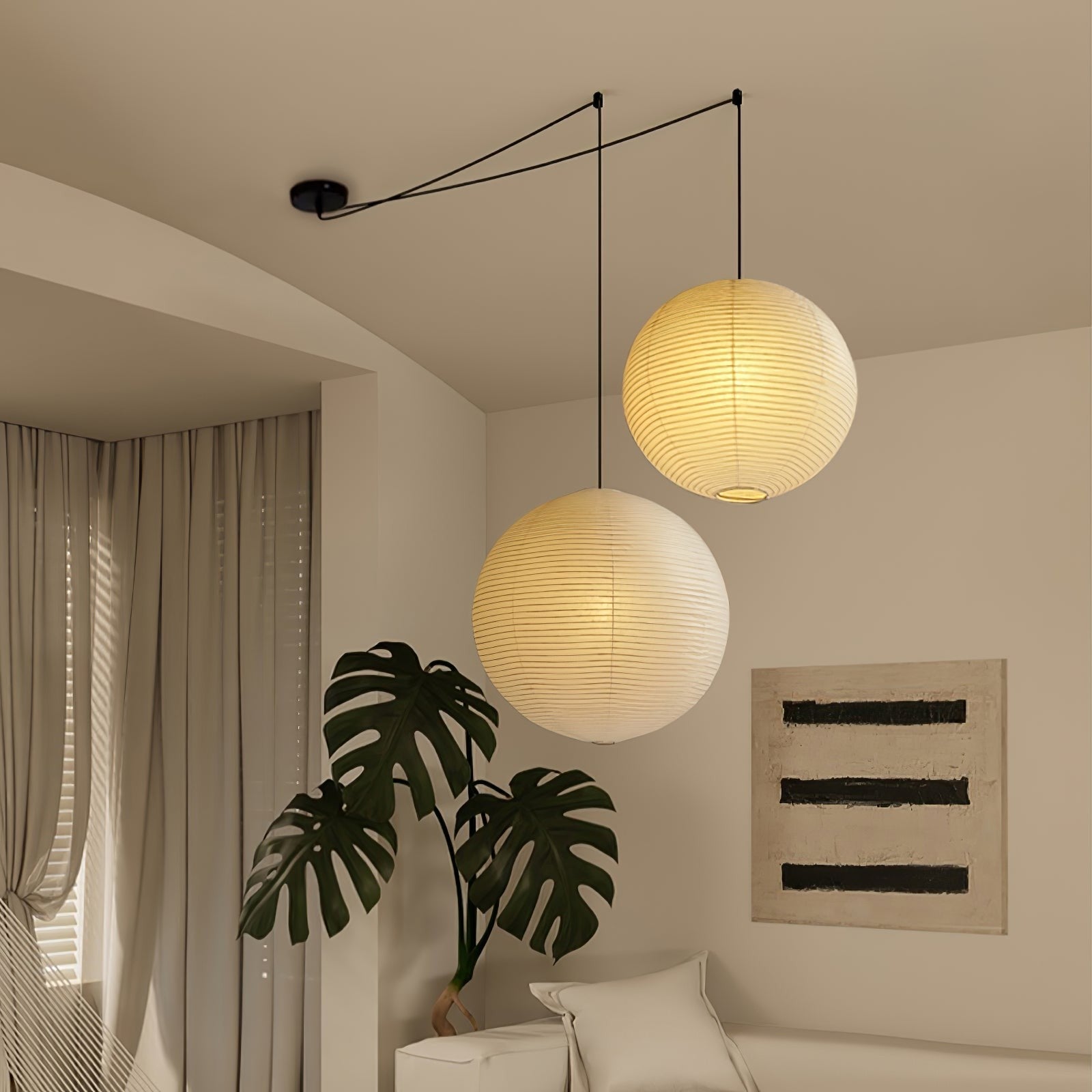 Washi Glow Paper Pendant Light