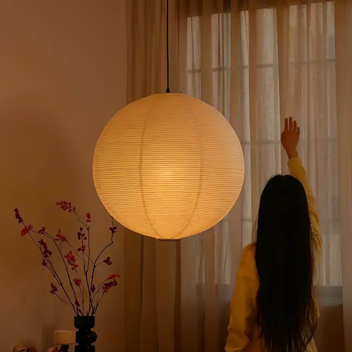Washi Paper Round Series Ceiling Light