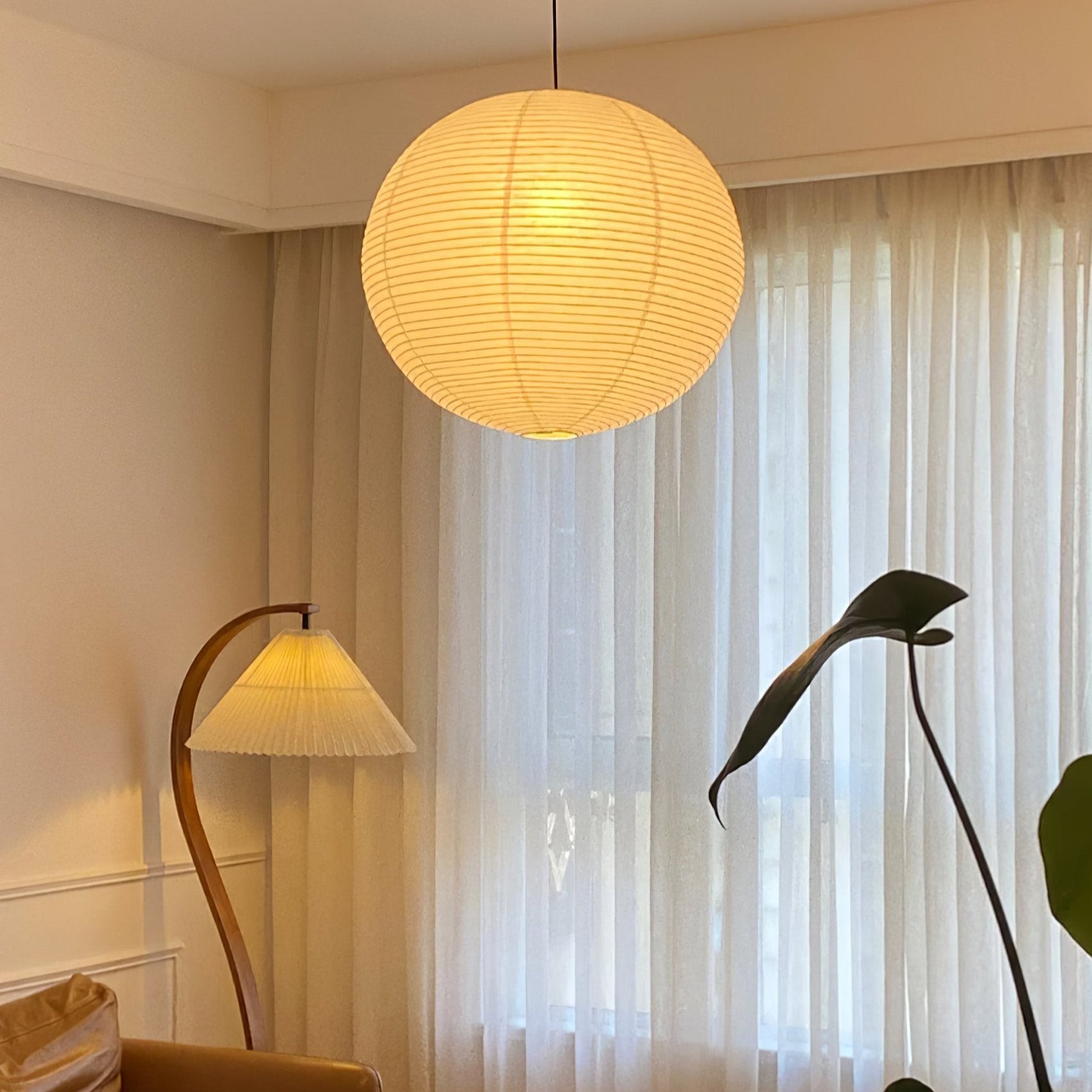 Washi Paper Round Series Ceiling Light