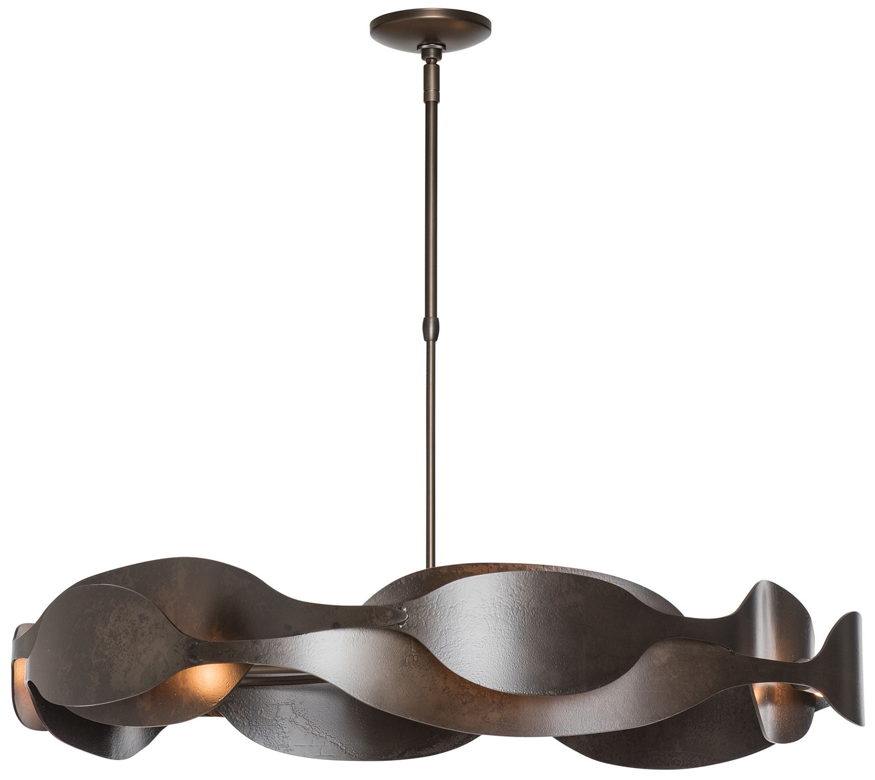 Waves Dark Smoke Finish Standard Chandelier