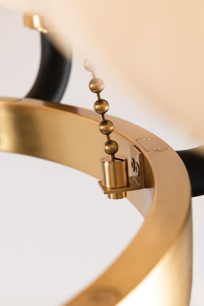 Werner 12-Light Pendant Aged Brass/Black