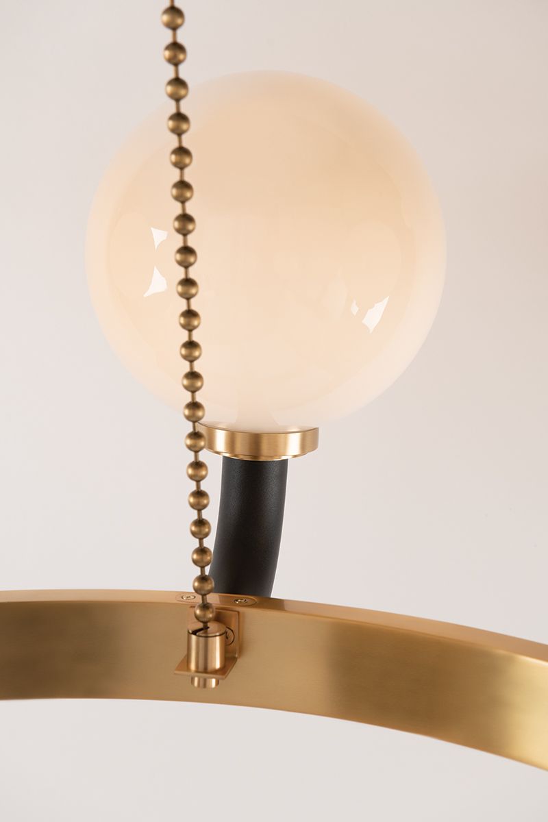 Werner 12-Light Pendant Aged Brass/Black