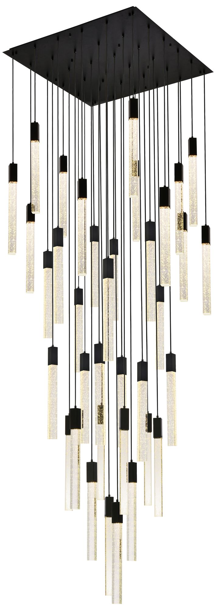 Weston 36 Lts in Black Chandelier