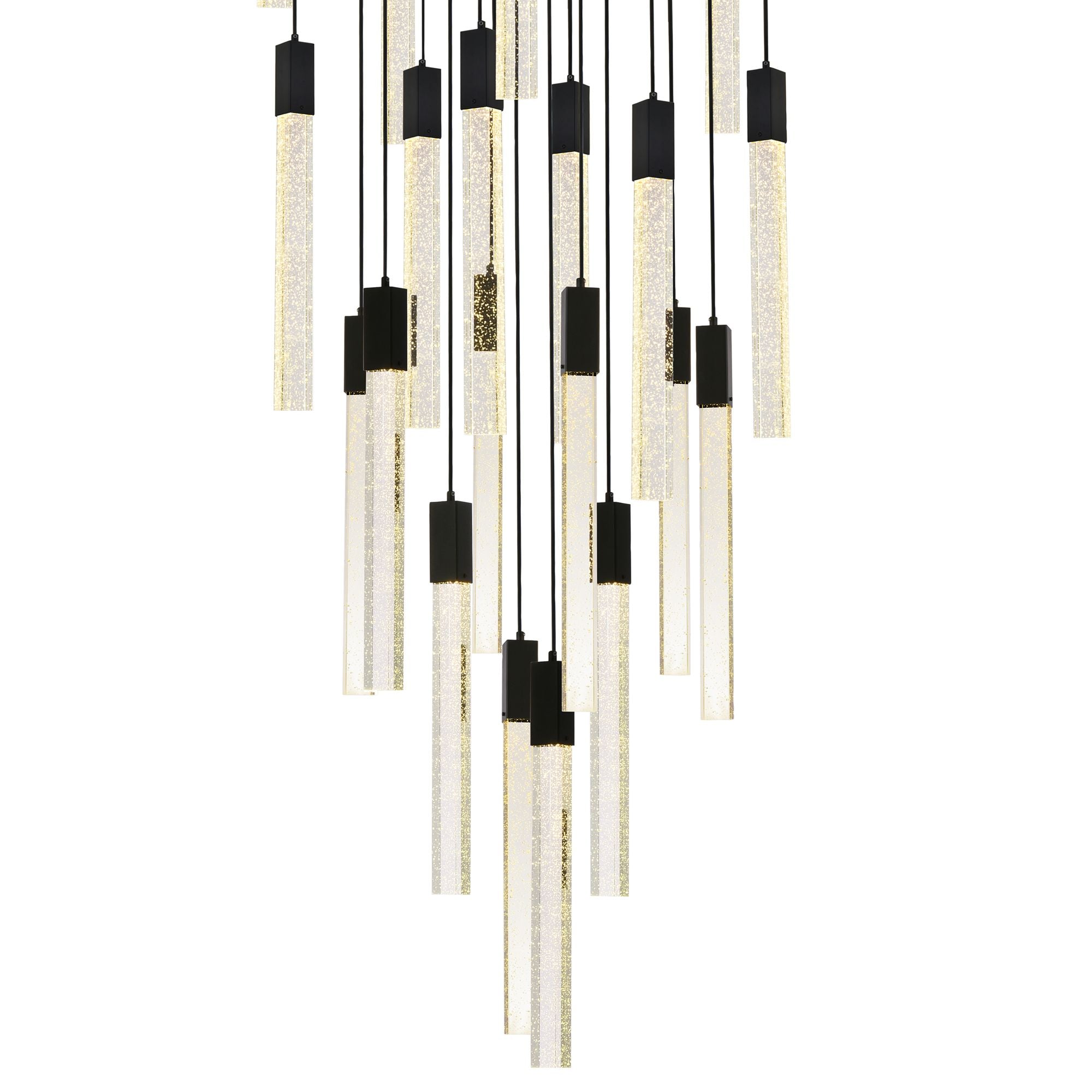 Weston 36 Lts in Black Chandelier