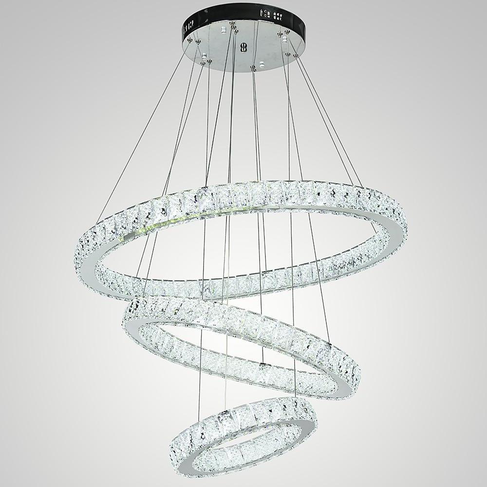 Geometrical Design Circle Chandelier Metal Crystal