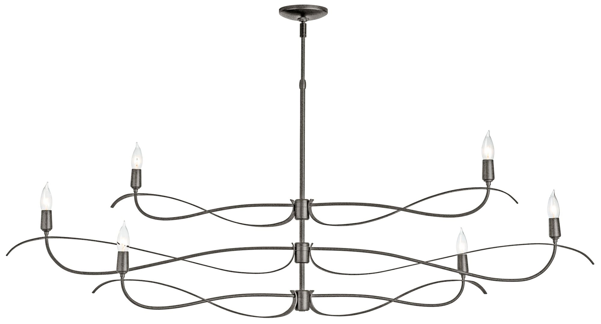 Willow 6-Light Large Chandelier Iron Finish Overall