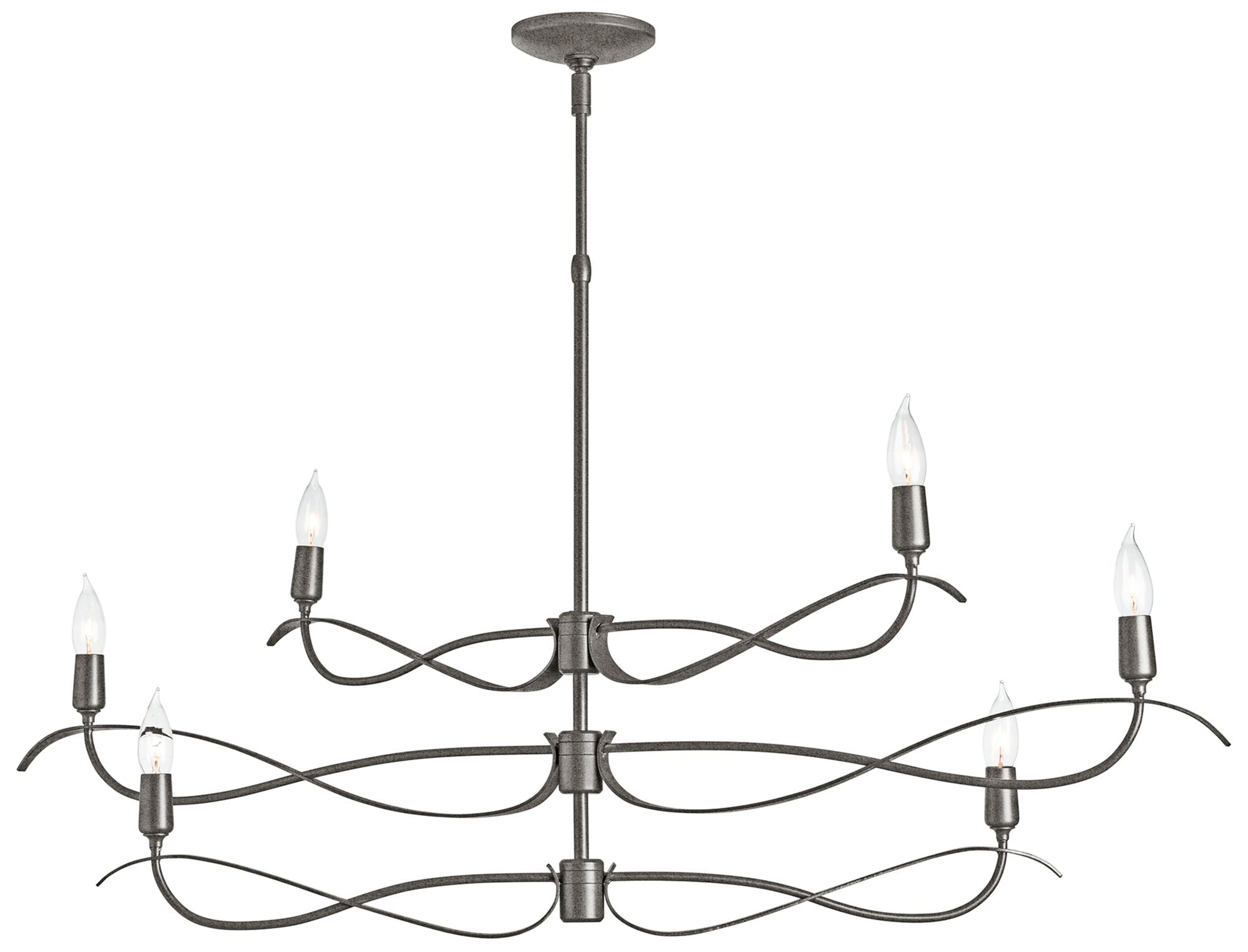 Willow 6-Light Small Chandelier Iron Finish Overall