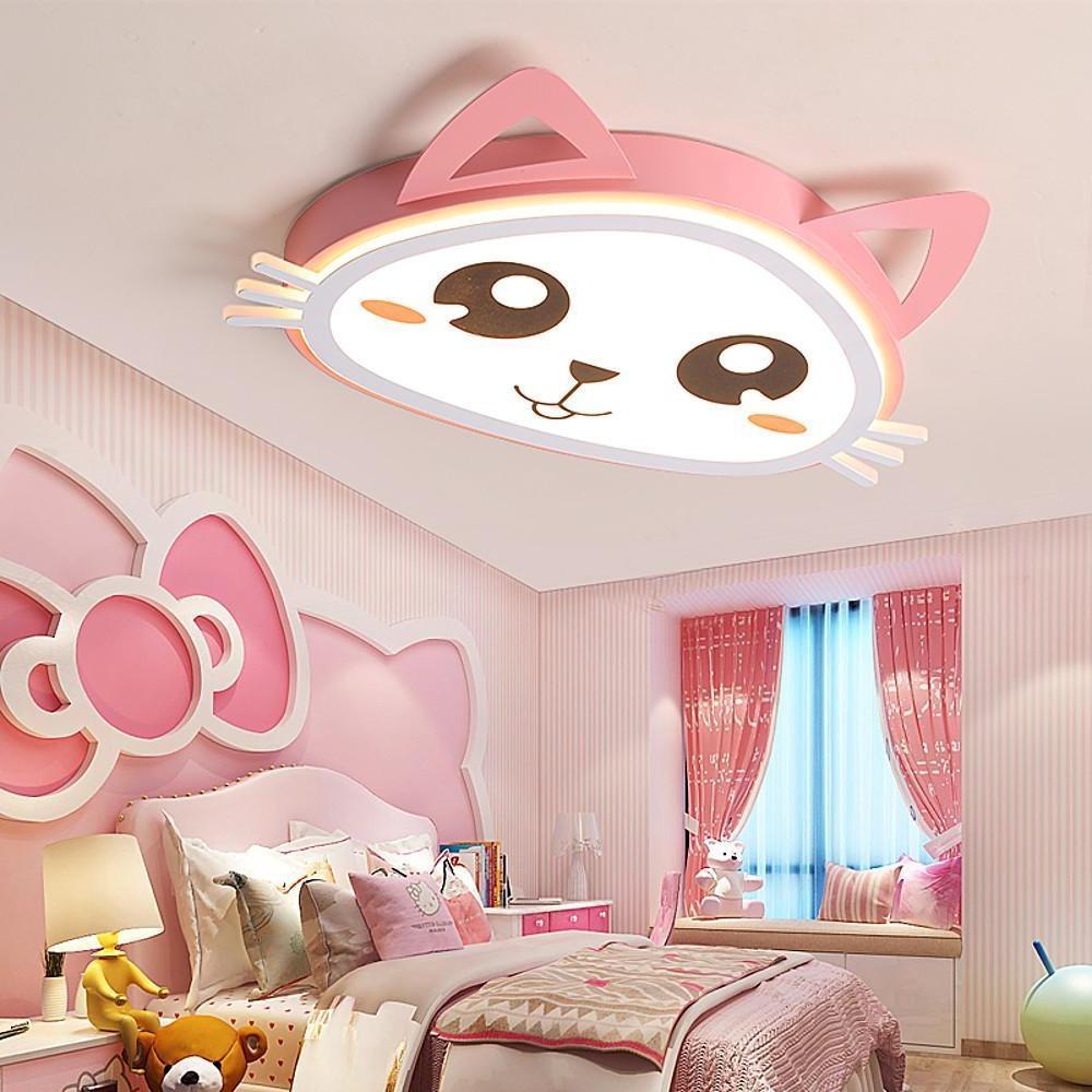 Kitten Bedroom Flush Mount Lighting LED Baby Kids