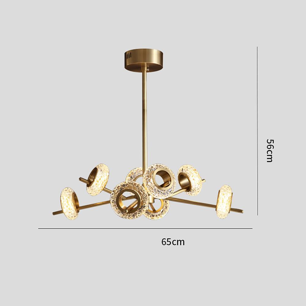 Unique Design Brass Chandelier Copper Glass Island