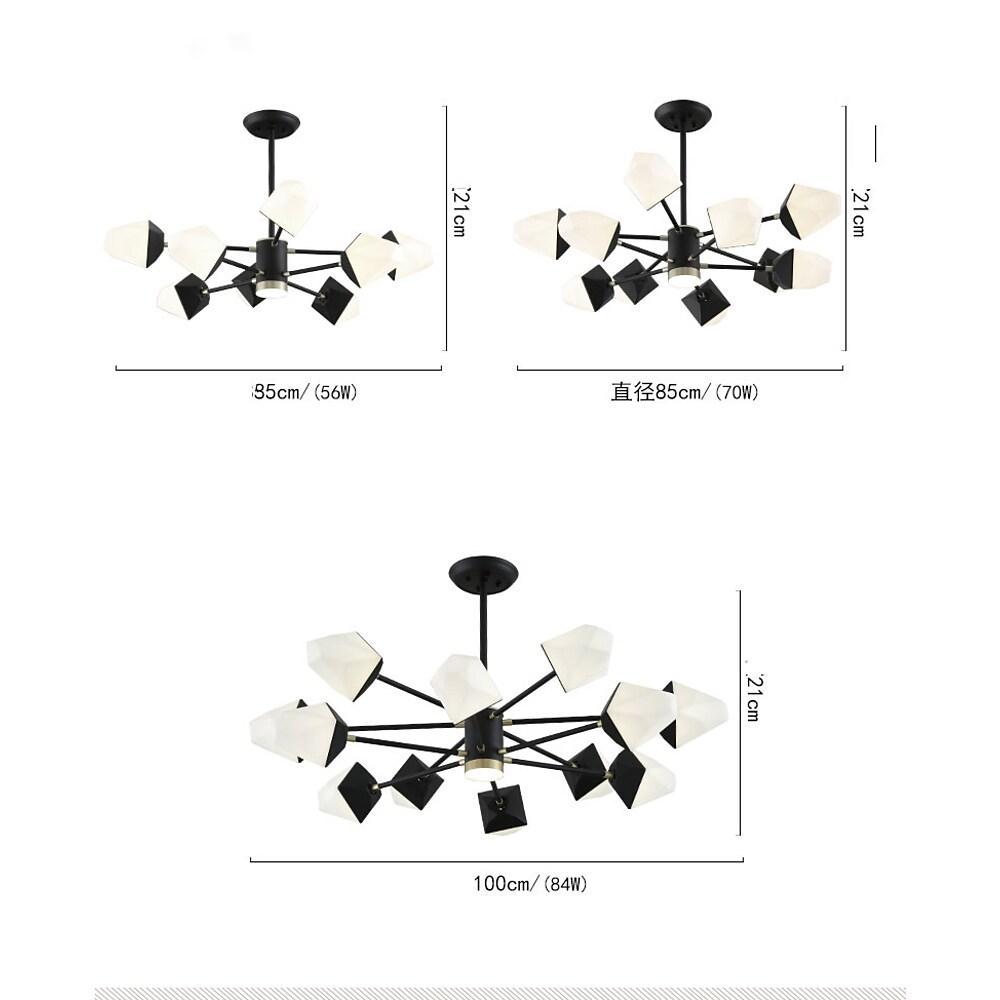 Geometrical Light Metal Acrylic Chandelier