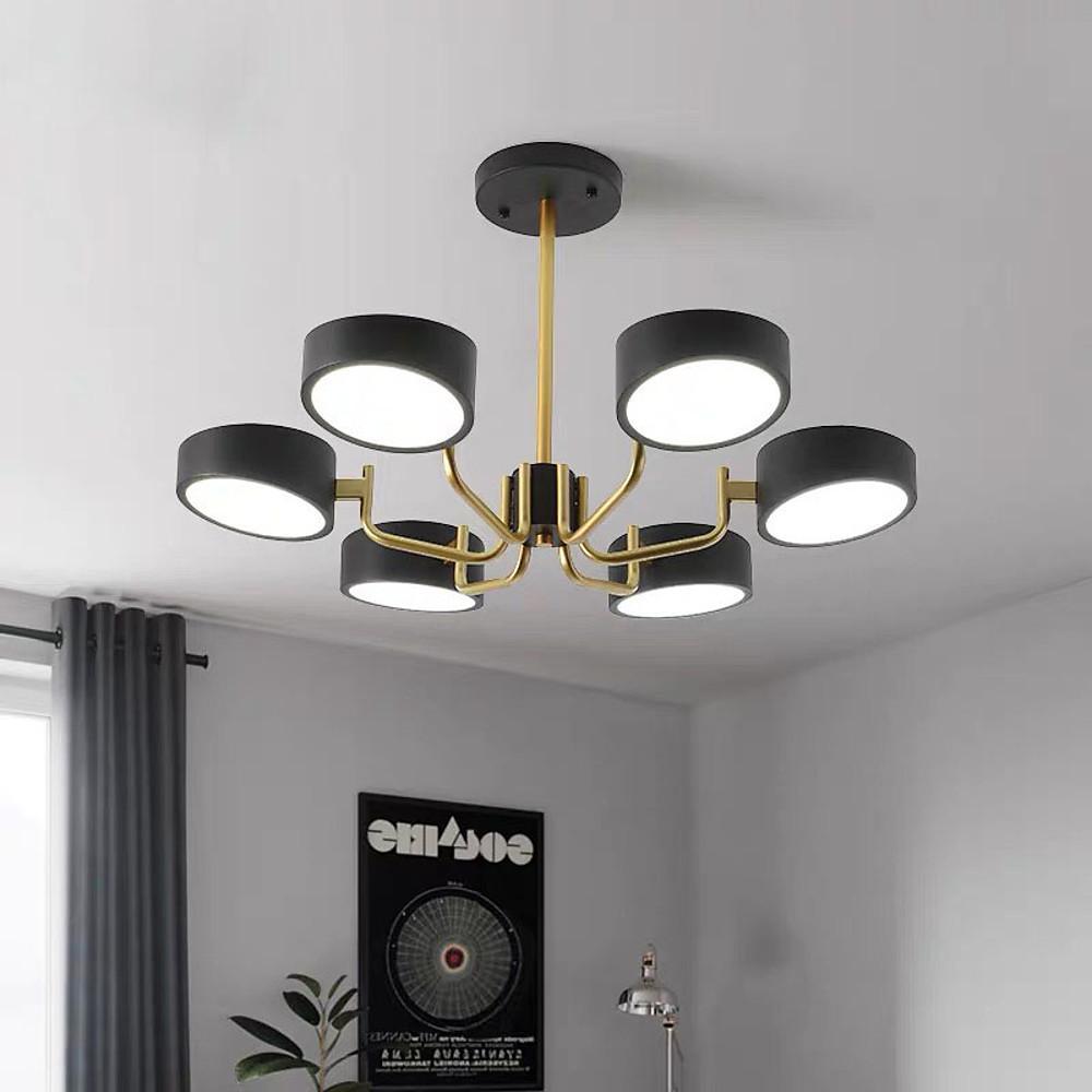 Six-Light Modernist LED Flush Mount Ceiling Light