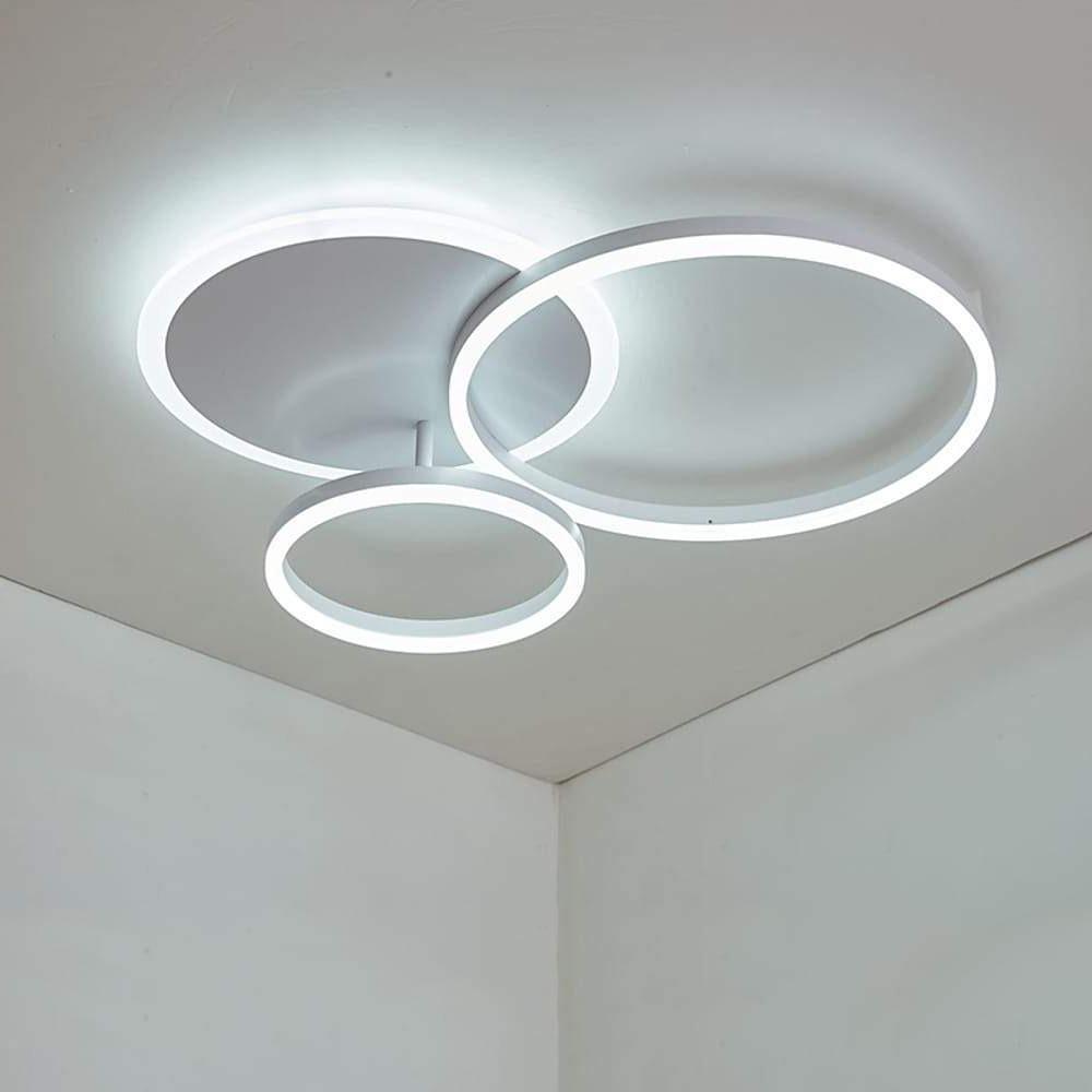 26-Inch LED Artistic Flush Mount Ceiling Light with 3 Ring