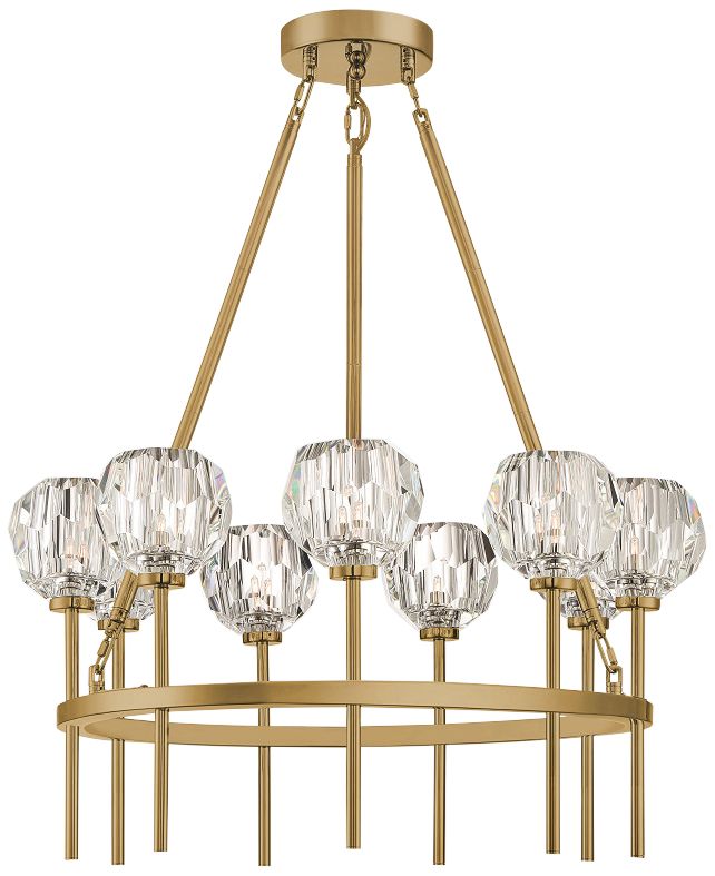 Zeev Parisian 26" Wide Aged Brass 9-Light Chandelier